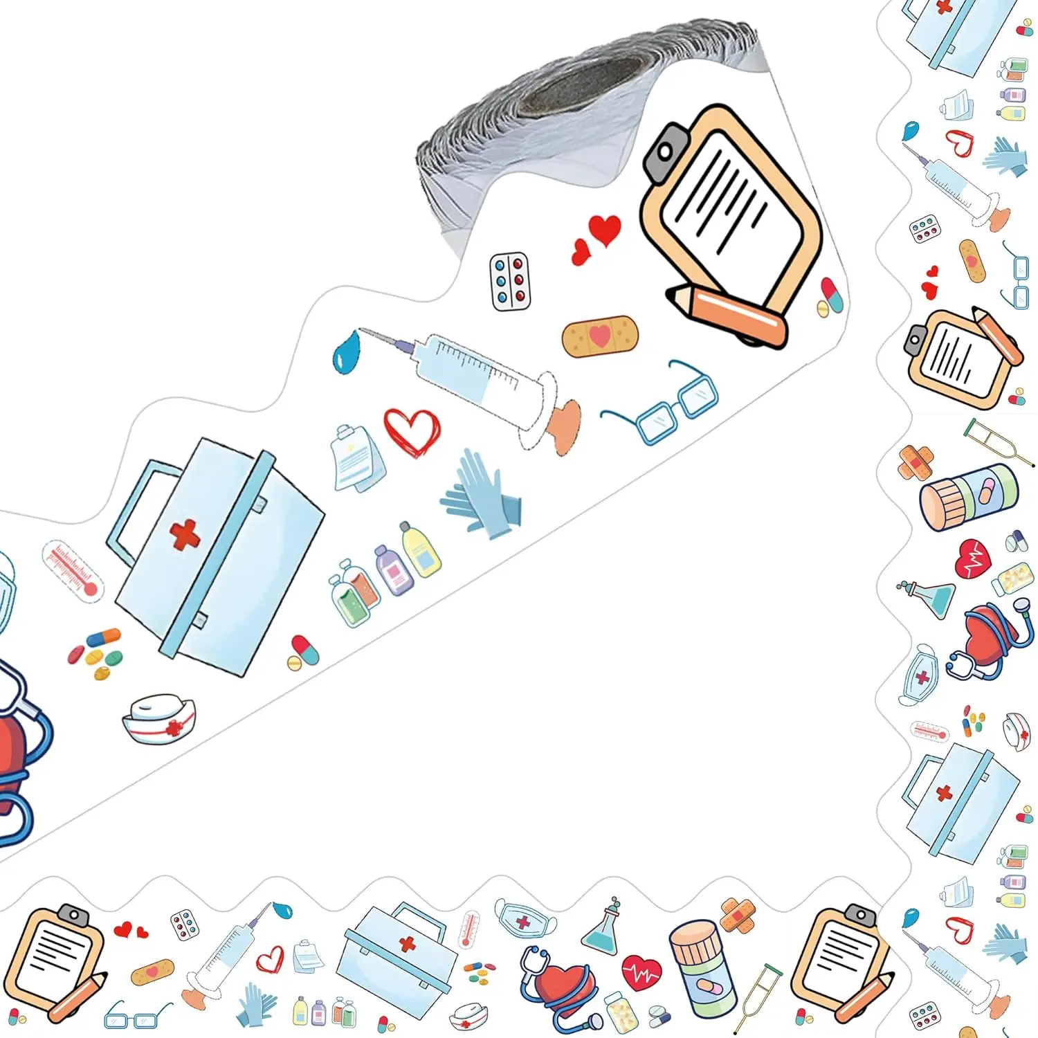 

36 FT Healthcare Workers Hospital Nurse Bulletin Board Borders Doctor Appreciation Week Border Trim for Nurse Day Graduation