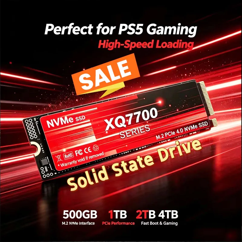 2026 XQ7700 SSD 500GB 1TB 2TB 4TB M.2 2280 SSD NVMe M2 PCIe 4.0 Internal Solid State Drive Hard Disk for Laptop Computer
