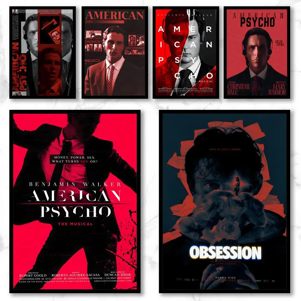 Movie A-American Psycho Poster Graffiti Art Posters, Chic Wall Decor for Home, Studio, Office & Coffee Shop