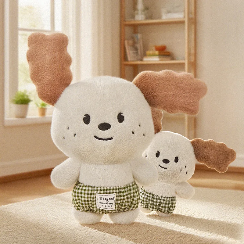 ตุ๊กตาสุนัขแฮปปี้พัพพี้ หูกระดิกได้ ของเล่นสุนัขน่ารัก ของเล่นสัตว์น่ารัก หมอนอิงนุ่ม ของขวัญคริสต์มาสสำหรับเด็ก