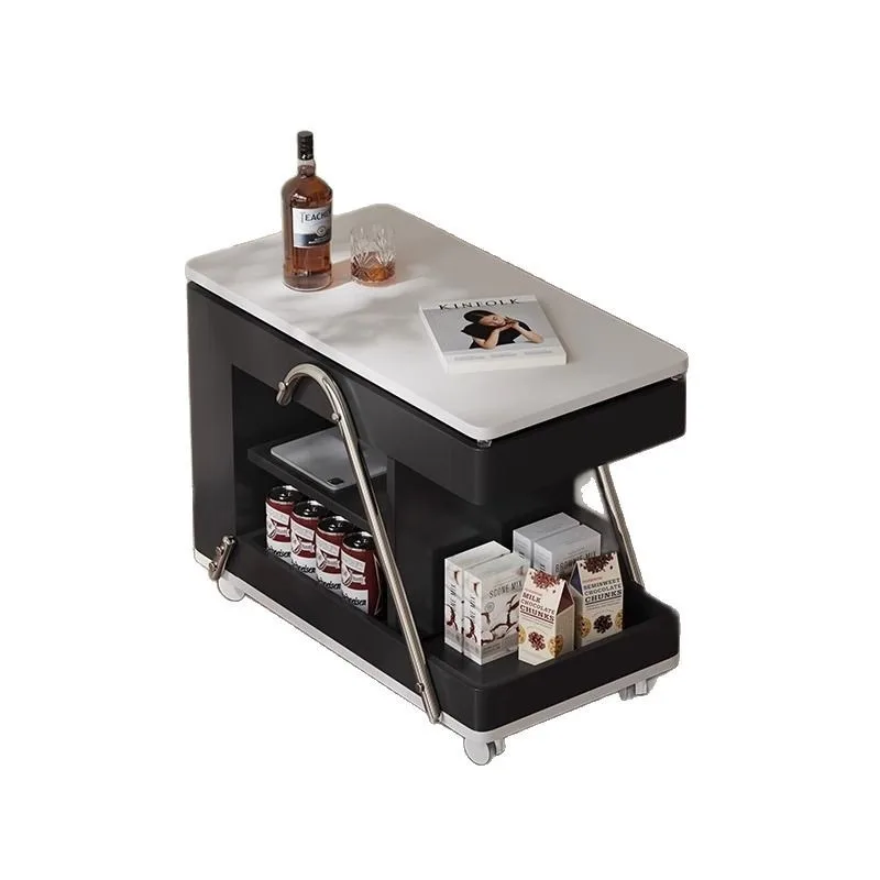 

Modern simple small apartment coffee cart Italian minimalist living room side movable