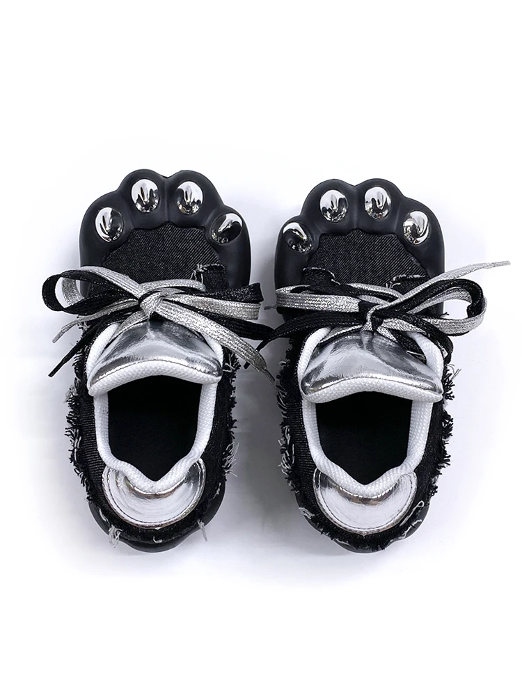 Original Design  Claw Shoes Cute Big Head Women's Casual Cool Harajuku Thick Heel Shoes Fashionable Trendy Slip-On Sneakers