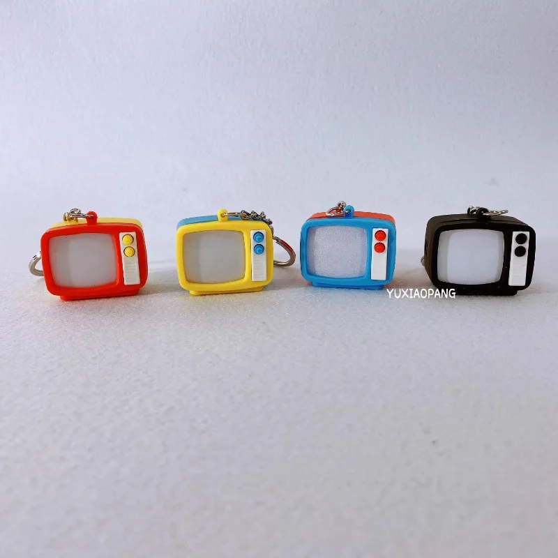 Original Gashapon Cute Capsule Toys Anime Colour Tv Set Sound Light Figruine Keychain Kawaii Miniature Dool Decor Figure Gift