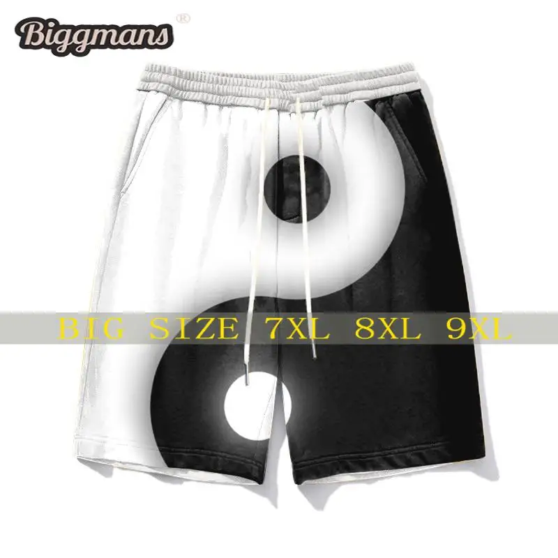 

Модные спортивные шорты Biggmans L-9Xl, летние большие блочные мужские шорты с большим черепом и цветными блоками, черные, размагниченные, 7XL, 8XL, 9XL