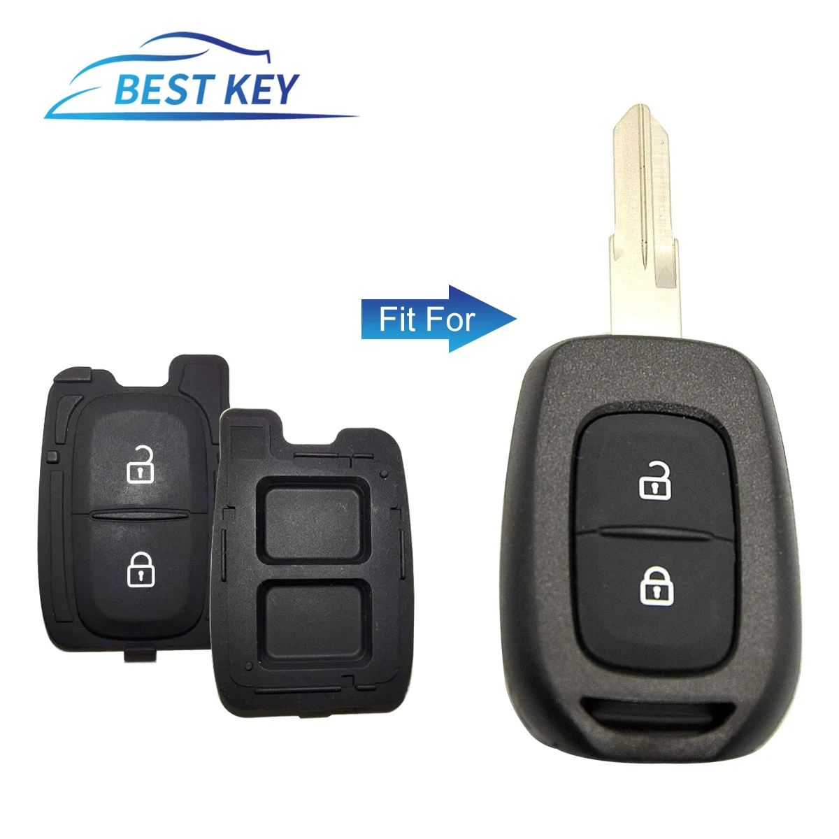 BEST KEY   3 Buttons Remote Car Key Case Skin For Renault Dacia Logan Sandero Lodgy Dokker Duster 2016