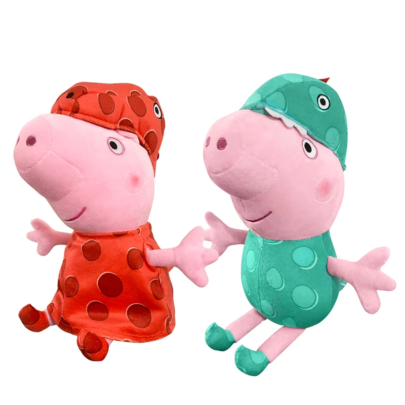 

Peppa Pig Plush Dolls 32CM Dinosaur Set Peppa George Anime Figure Stuffed Plush Toys Children's Room Decoration Ornament