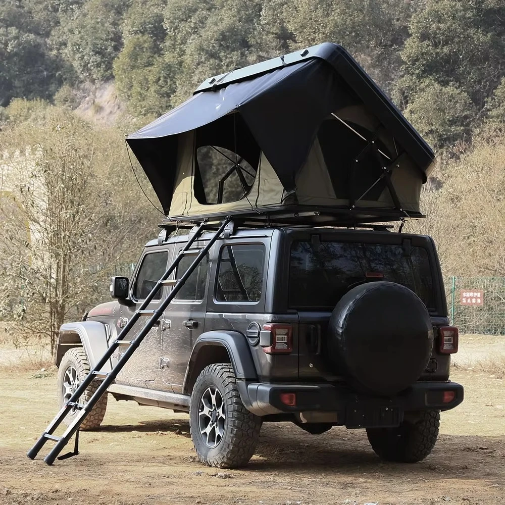 

New Overland Aluminum Shell Car Roof Tent High Quality Hard Shell Car Roof Tent 4x4 Outdoor Camping Hot Clamshell Car Roof Tent