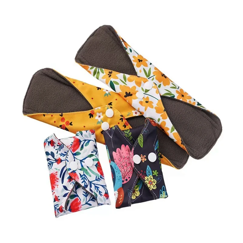 10 قطعة منصات الحيض قابلة لإعادة الاستخدام قابل للغسل المناديل الصحية المؤنث فترة الحيض القماش وسادة النساء سراويل بطانات للبيع بالجملة #6