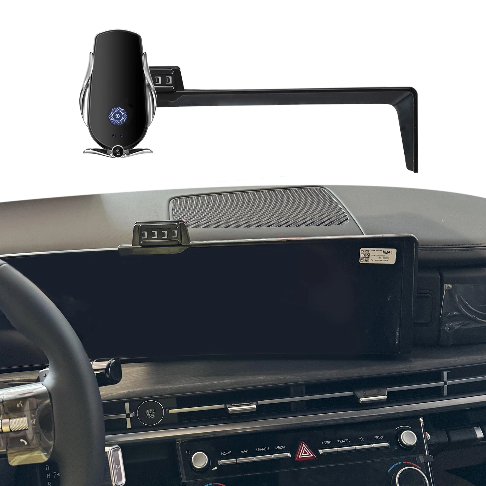

Accessories for Hyundai Santa Fe 2024 2025 Santafe Phone Holder Screen Fixed Navigation Bracket Base Wireless Charging