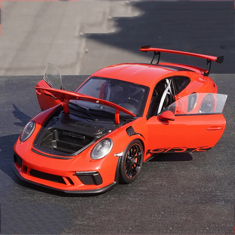 รถรุ่น 1:18 GTA 911 GT3 RS Alloy Die-Casting จําลองโลหะคอลเลกชันรถสําหรับคอลเลกชัน,จอแสดงผลและ Gifting
