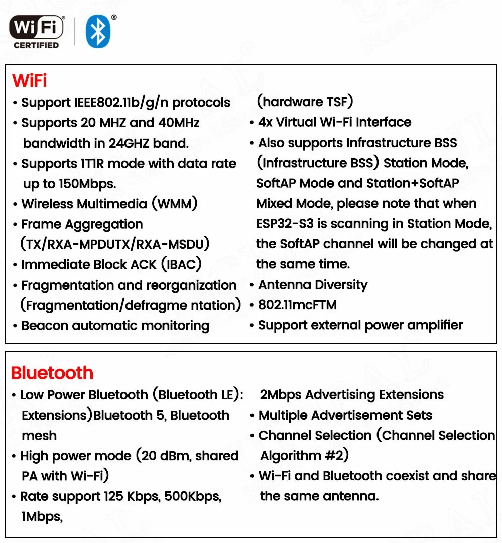 ESP32-S3 N16R8 N8R8 DevKit Dual-Core Xtensa LX7 240MHz WiFi Bluetooth 5.0 USB-C CH343 GPIO-Board für Arduino MicroPython – Detail 10