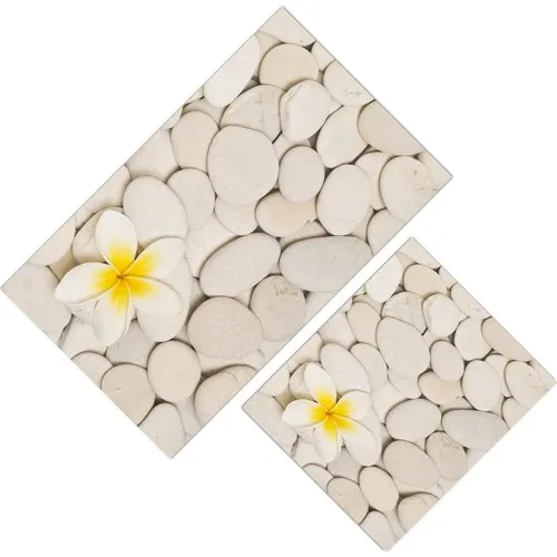 Cici Design White Stone Corner Single Flower Closet Takımı-60x100-50x60