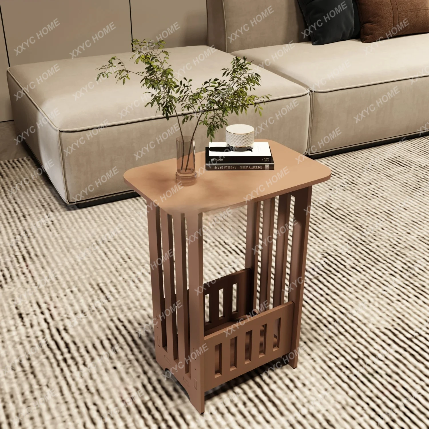 A European living room magazine table creative square casual edge few Nordic bedroom economical bedside table