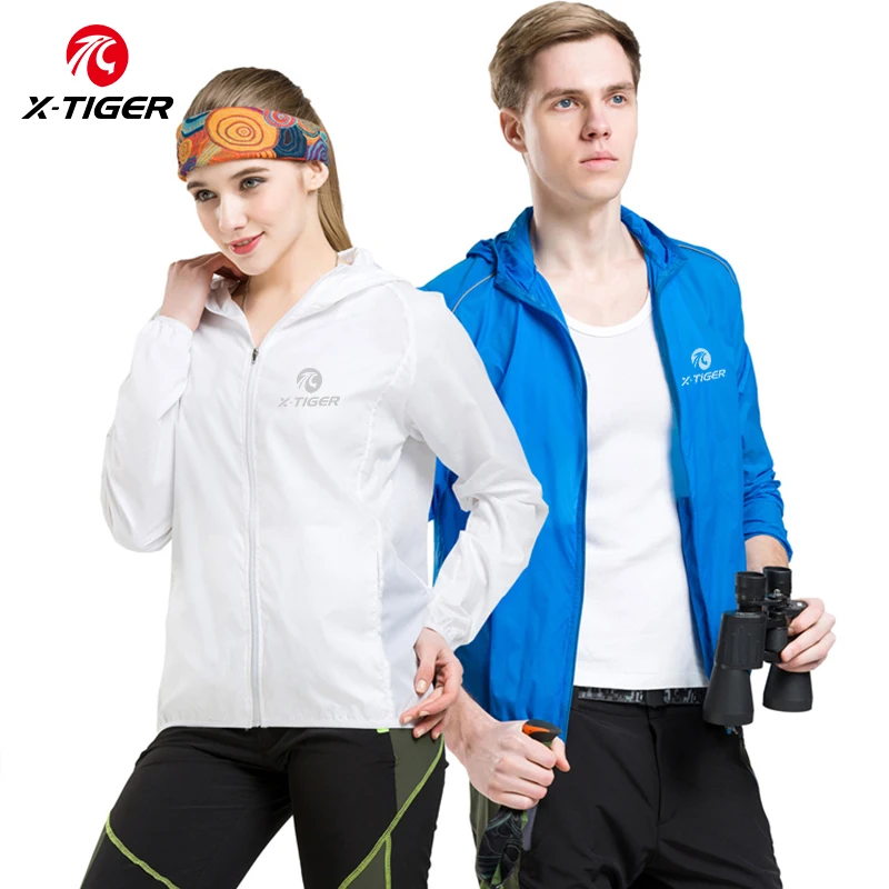 X-TIGER Windproof Reflective Cycling Jersey MTB Bike Bicycle Windcoat Super Light Sunscreen Hiking Jacket Cycling Sports Clothes