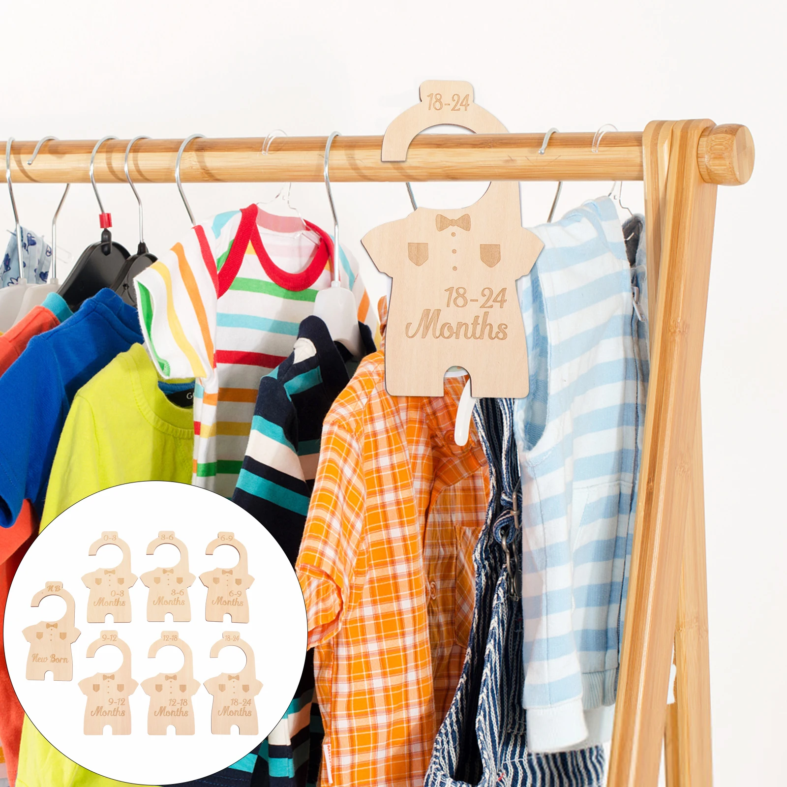 

7 Pcs Divider Clothes Hangers for Nursery Organizer Closet Organizers
