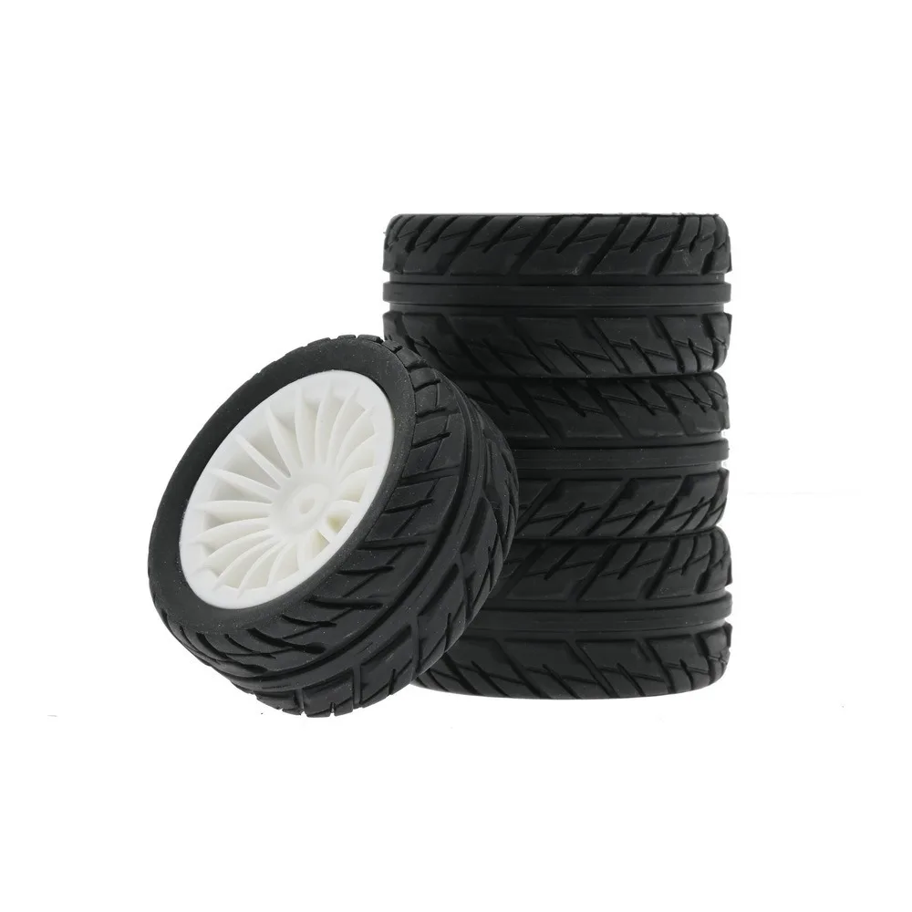 4 قطعة 50 مللي متر المطاط الإطارات الإطارات عجلة ل SG1603 SG1604 SG1605 UDIRC UD1601 UD1602 UD1603 UD1604 1/16 RC سيارة ترقية أجزاء