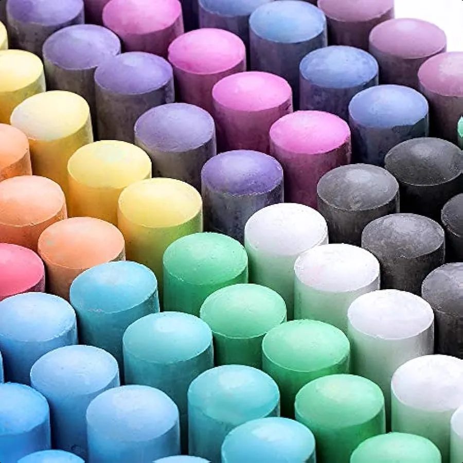 

Sidewalk Chalk 144 Pack 18 Colors Sidewalk Chalk Set For Jumbo Chalk Bulk Great for Family Paint on Sidewalk School Chalkboard