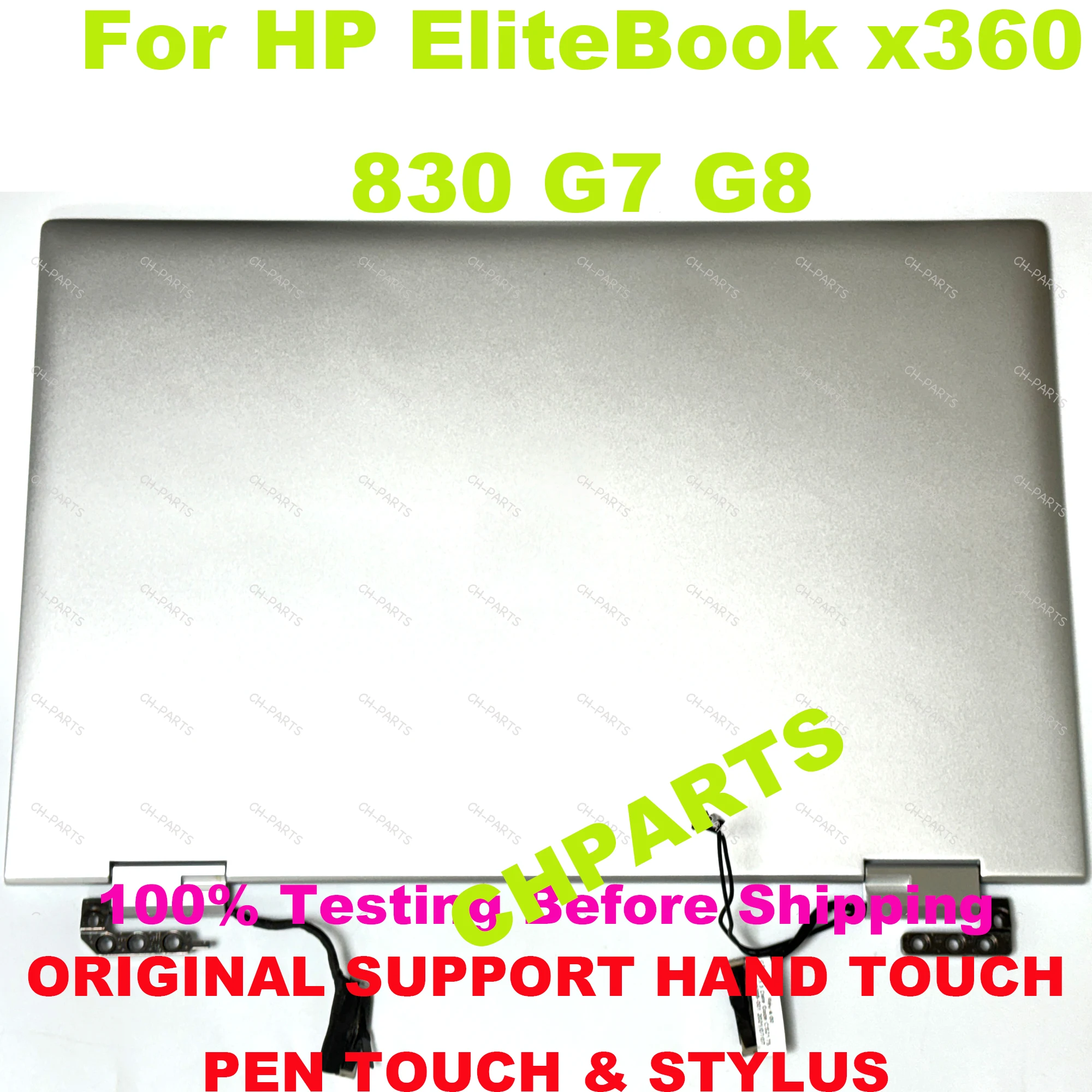 Tela de toque LCD para HP EliteBook, tela de laptop de montagem completa, FHD 1920x1080, M03875-001, M03874-001, 13.3 ", X360, 830, G7, G8