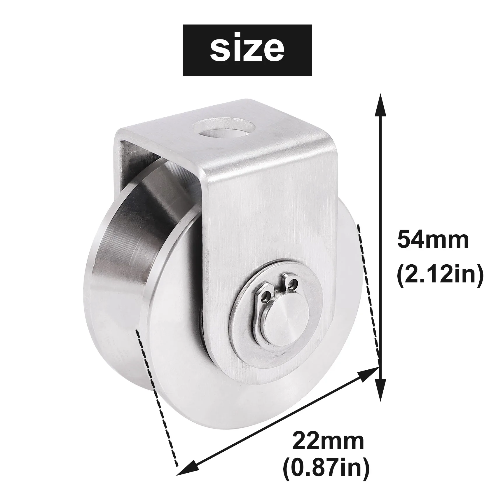 

Ролик V-образный B50C 2 дюйма, из нержавеющей стали 304, с подшипником, для раздвижных ворот, для перемещения и транспортировки материалов