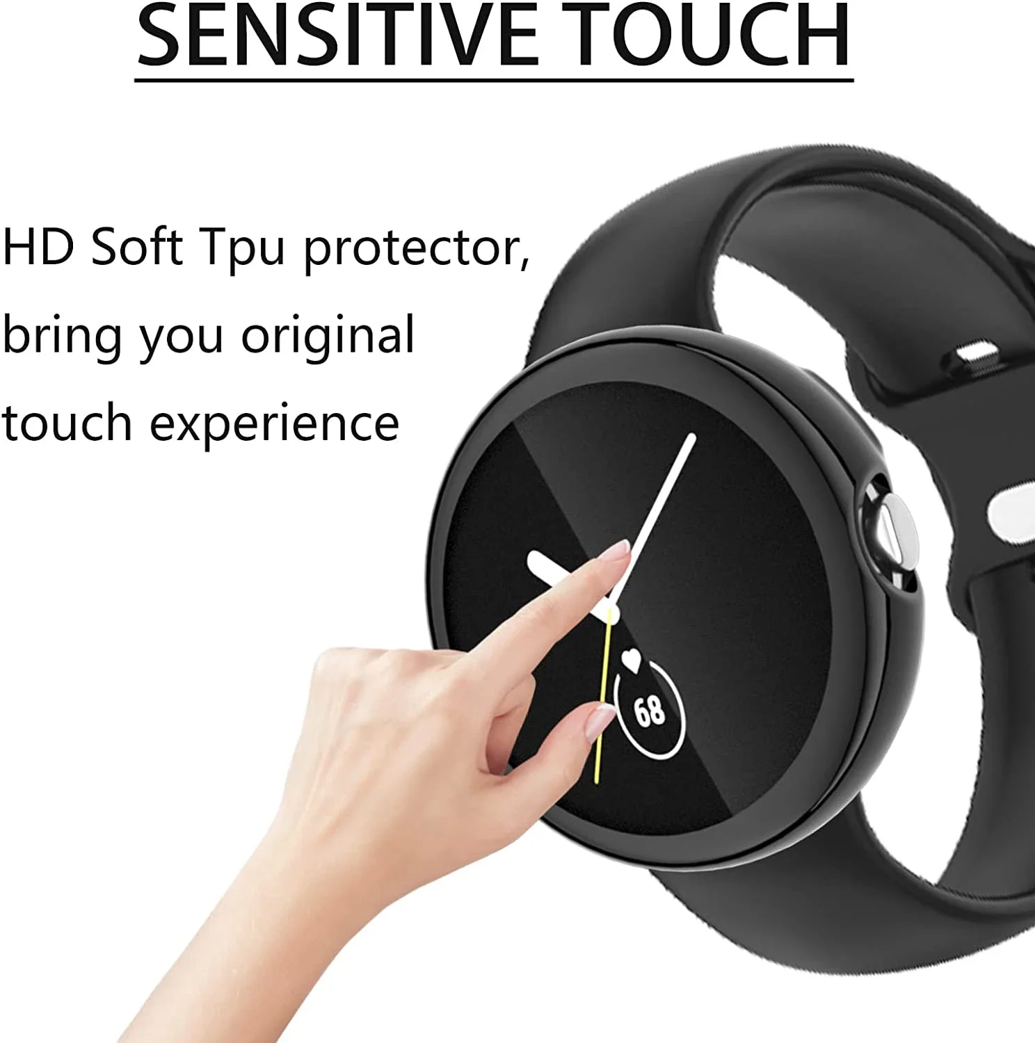 TPU Cover For Google Pixel Watch Band Protective Case Full Soft Protector Clear TPU Screen For Pixel Watch 2022 Accessories