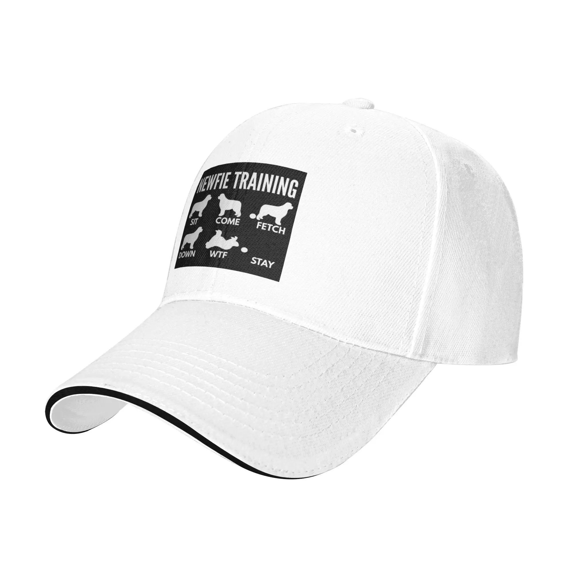 Newfie Training - Newfoundland Dog Tricks Cap Baseball Caps Adjustable Hat Hip Hop Summer Unisex Baseball Hats Customizable