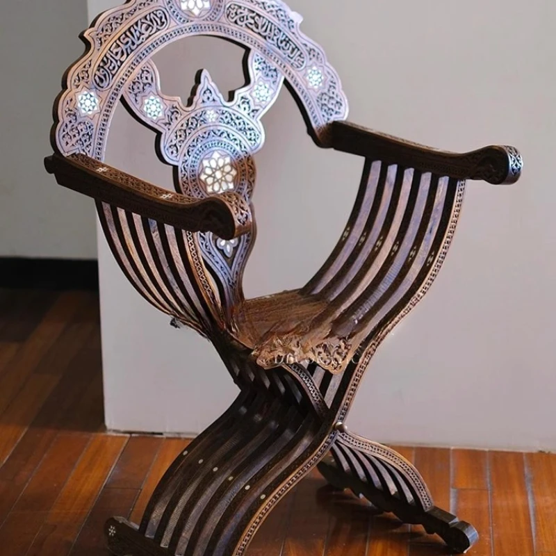 

Medieval Vintage Solid Wood Armchair | Nuodian Collector's Edition |