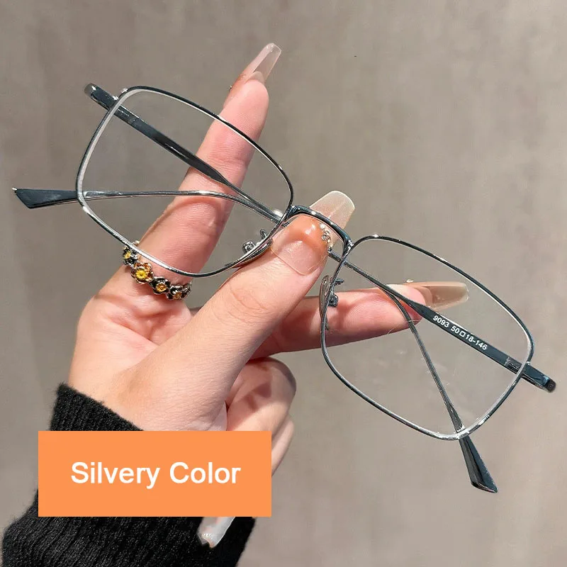 New Square Glasses Frame Men Metal Frame