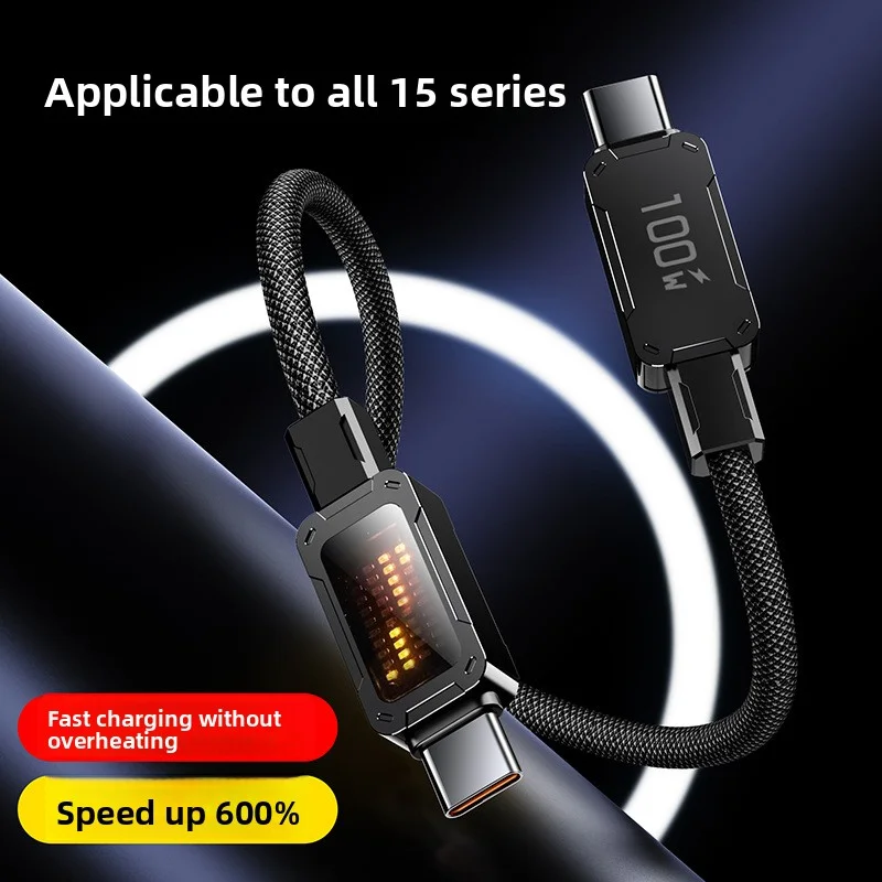 ANSEIP Neues 100-W-LED-Digitalanzeige-Schnellladekabel vom Typ C auf C für Samsung Xiaomi Redmi Huawei Schnelllade-Datenkabel USB C