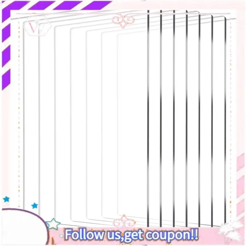 

Y74A-For Embossing Crafting Clear Acrylic Die Cutting Plates- 8-Pack Standard Cutting Pads, Transparency Pads Set