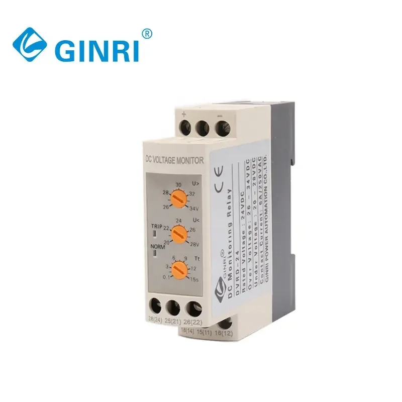 GINRI DVRD-48 12/24/36/48V DC OverVoltage Undervoltage Protect Monitor Relay Voltage Protection Relay