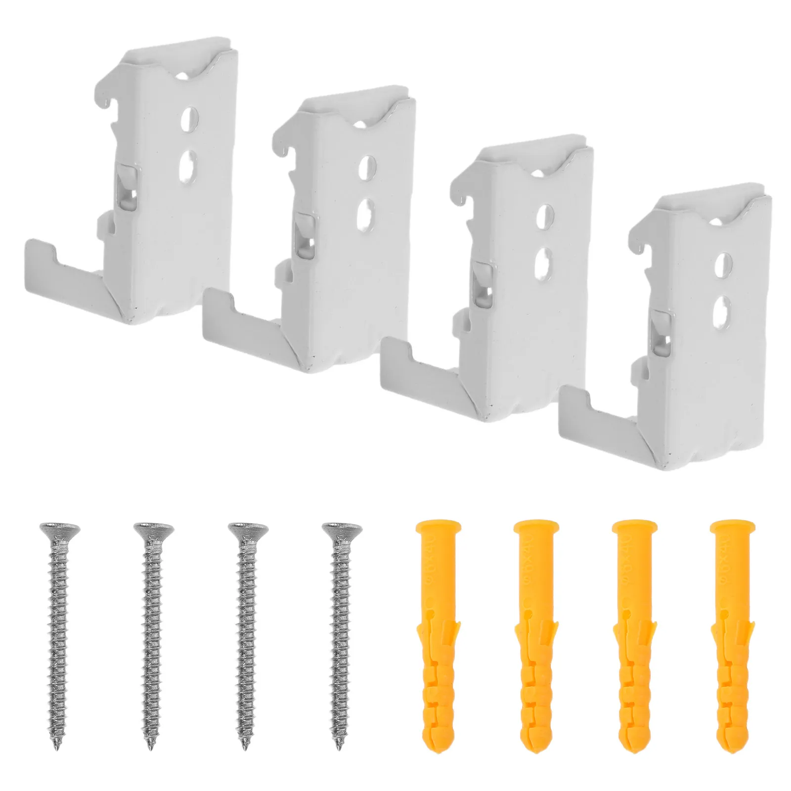 4Pcs Curtain Track Installation Part 22Mm Wall Mount Bracket Metal L Shape Roman Shade Bracket Roller Blind Hardware Home Window