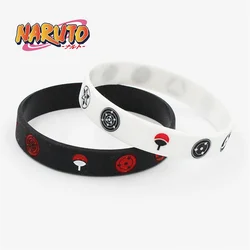 Naruto Silicone Bracelet Black White Anime Peripheral Bracelet Toys Boys Girls Creative Student Jewelry Naruto Bracelet Gifts