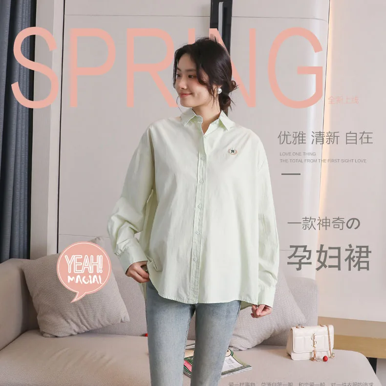 2024 neue Ankunft Mutterschaft Blusen Oversize Lose Shirts Kleidung für Schwangere Frauen Schwangerschaft OL Business Tops