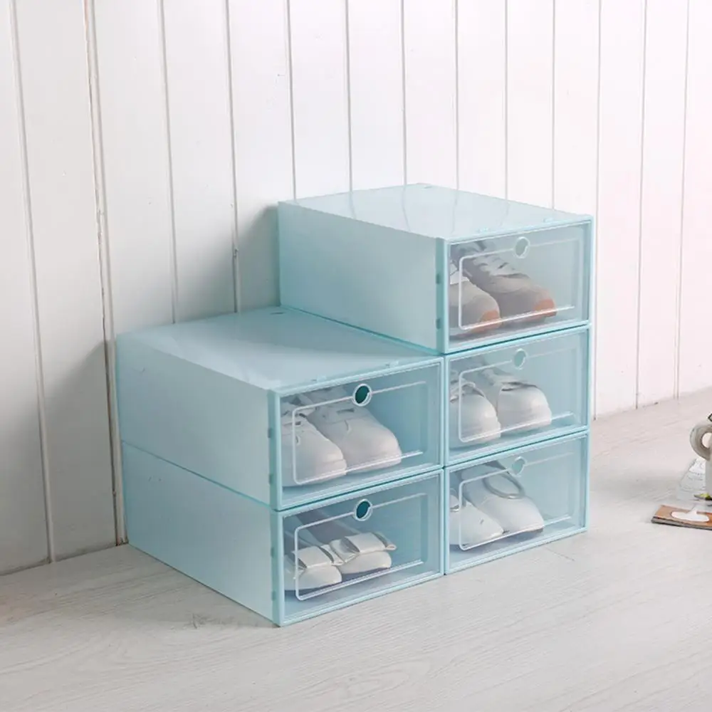 Storage Transparent Shoes Drawer Case Stackable Sundries Box Rack Organizer