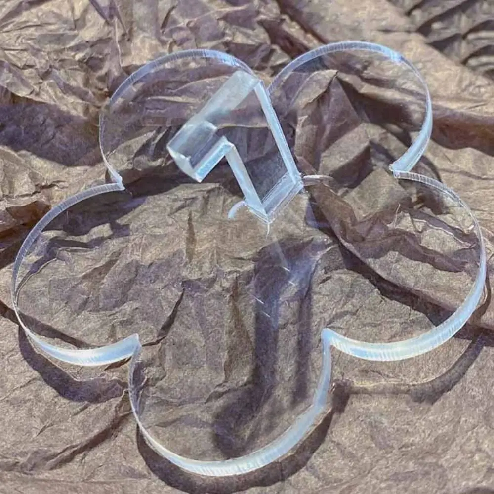 6Pcs Transparent Acryl Nagel Halter Blume Herz Form Nail art Display Rack Kaninchen Werkzeuge Nagel Spitze Praxis Stehen Ausbildung