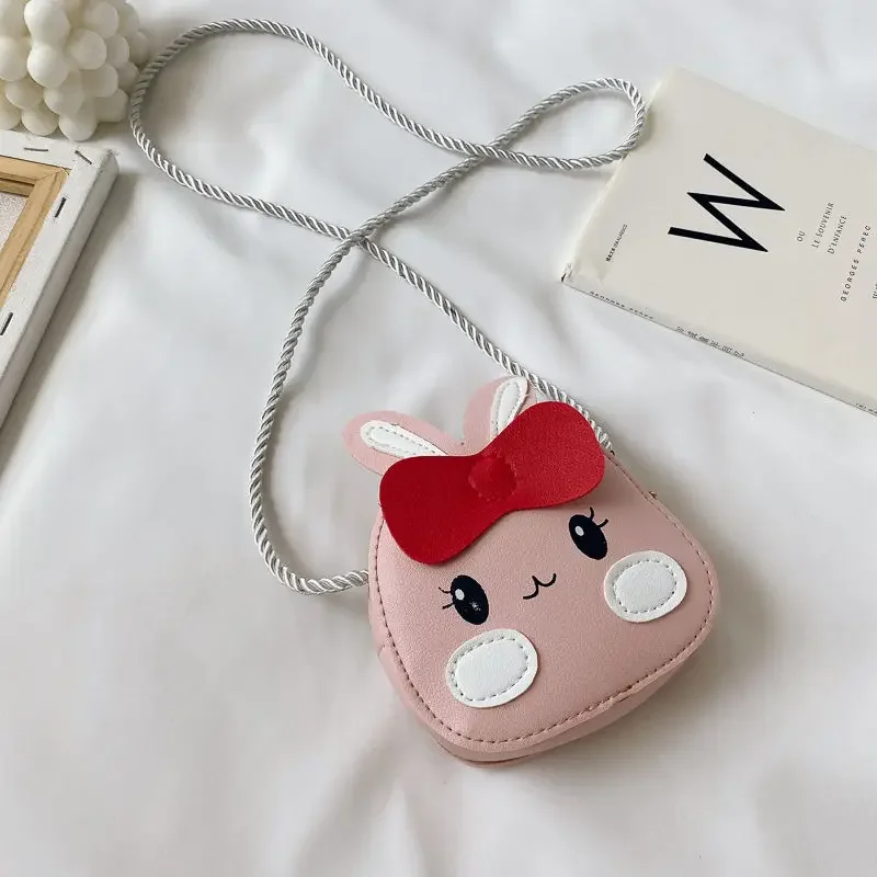 Lovely Children\'s PU Leather Red Messenger Bag Cute Girls Cartoon Shoulder Bags Princess Accessories Mini Coin Purse Handbags