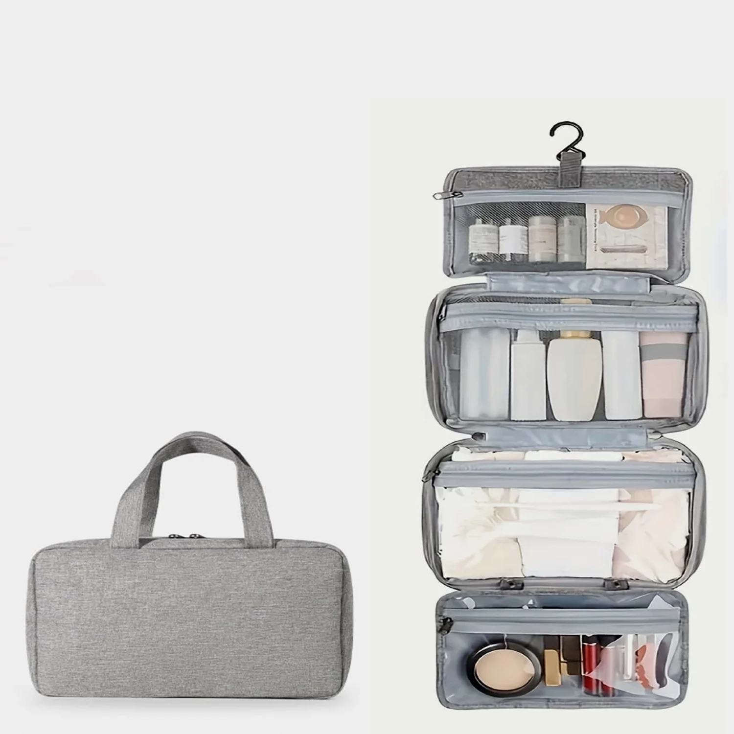 

Large Hanging Hook Toiletry Bag Waterproof Folding Handbag Travel Makeup Cosmetic Bag For Women Makeup Bag School Supplies Sch