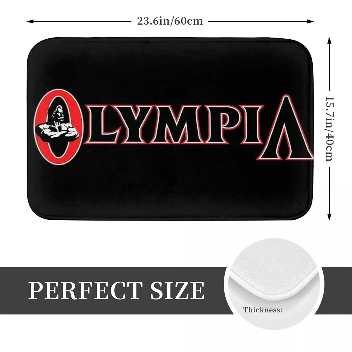 Future Mr OLYMPIA Motivations Non-slip Doormat Floor Mat Washable Carpet Rug for Kitchen Entrance Home Bedroom Footpad Mats