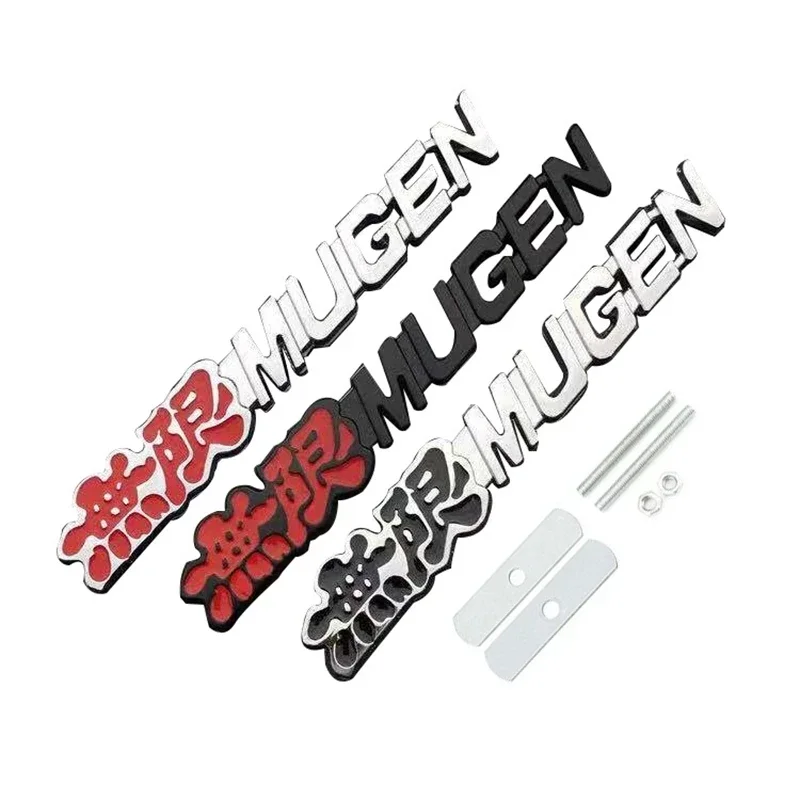 3D Car Rear Trunk Front Grill Mugen Emblem Badge Sticker CRV HRV CRZ Mugen Logo Decal Accessories