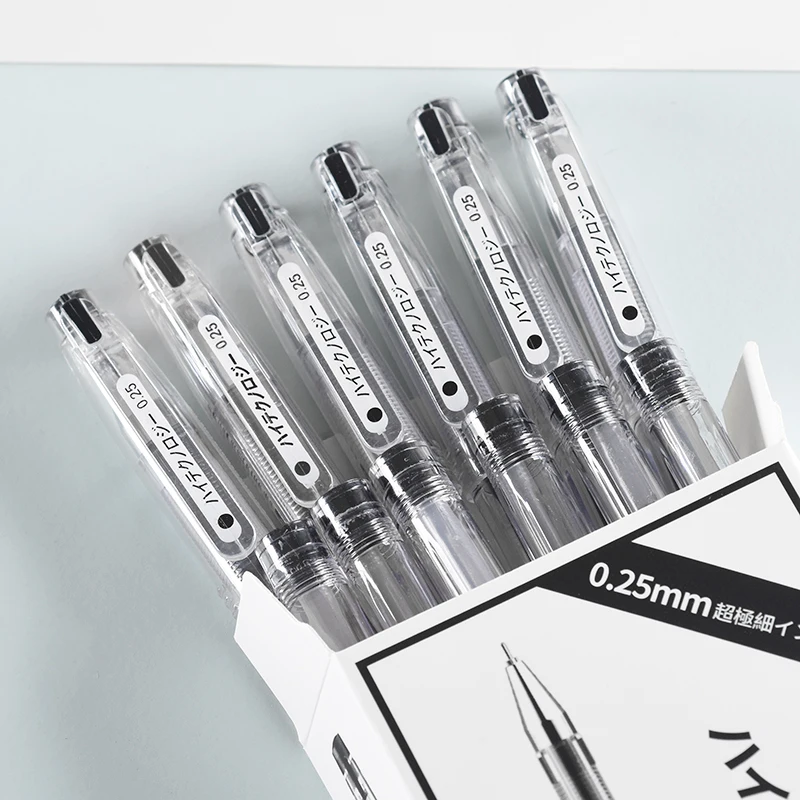 Hyper Fine Point，0.25mm,0.3mm,0.4mm，Gel Ink Pen， Black Ink,Smooth Writing for Teachers Office & School Supplies