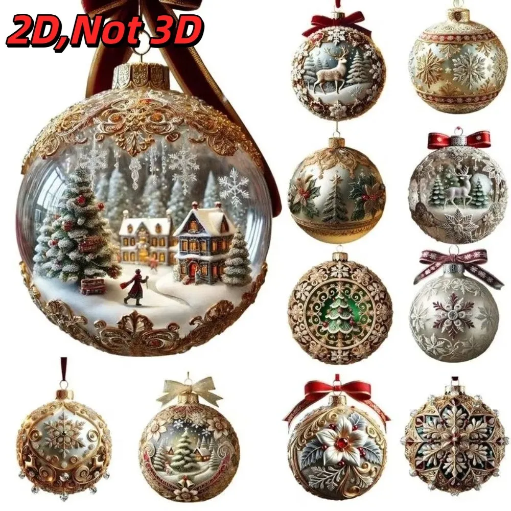 Fairy Tale Planet Christmas Tree Decoration Multifunction Durable Material 2D Acrylic Pendant Acrylic Flat Decorative