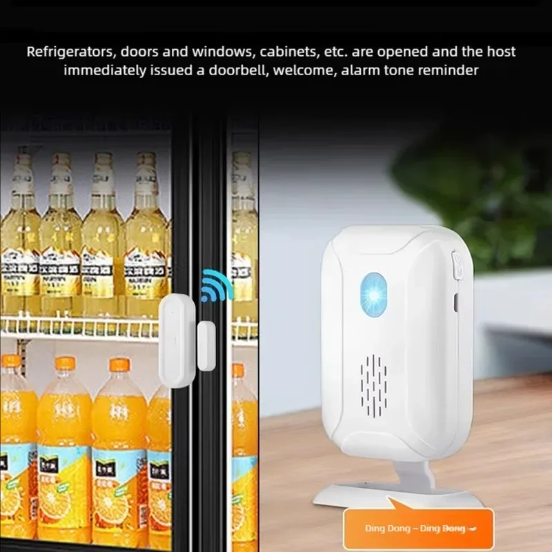 Wireless Magnetic Door Window Alarm Sensor with Receiver Security Alarm Welcome Doorbell Refrigerator Door Opening Reminder - Image 3