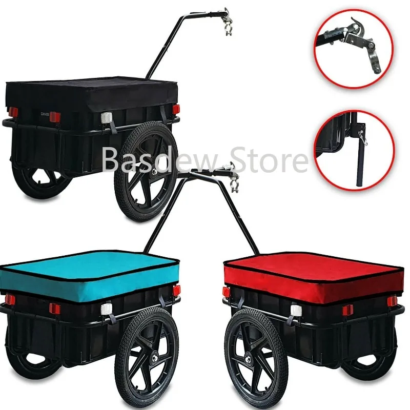 Folding Detachable Bicycle Trailer Color Outdoor Travel Camping Pet Mountain Bike