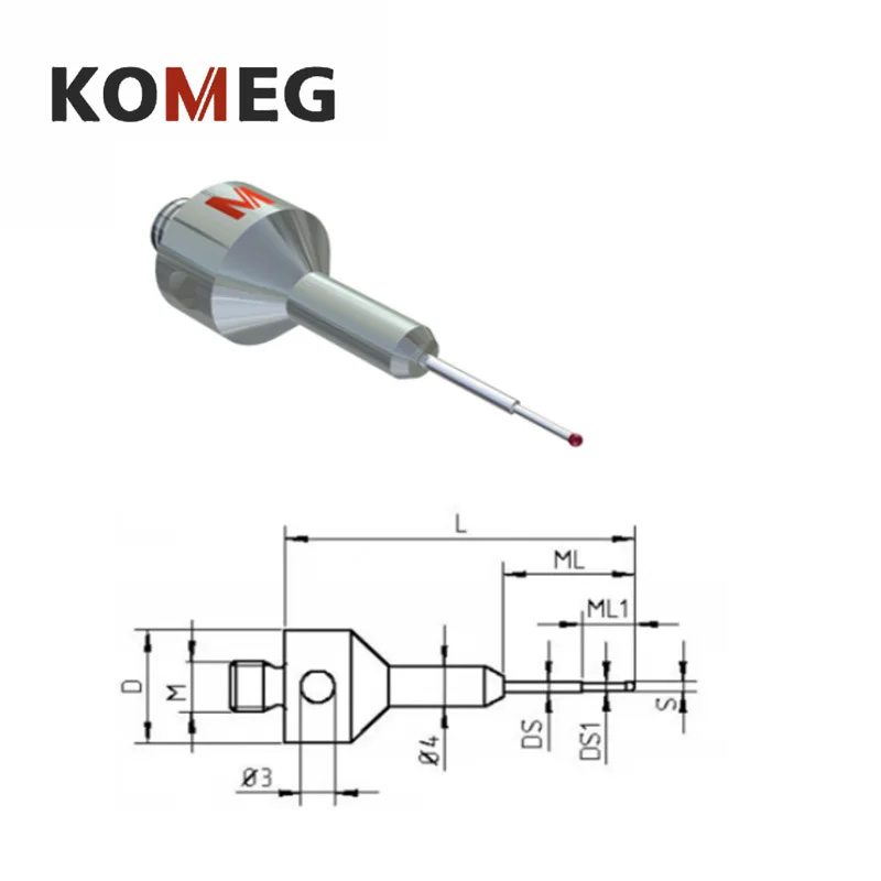 KOMEG 3D Probe M5 Threaded Coordinate K650646