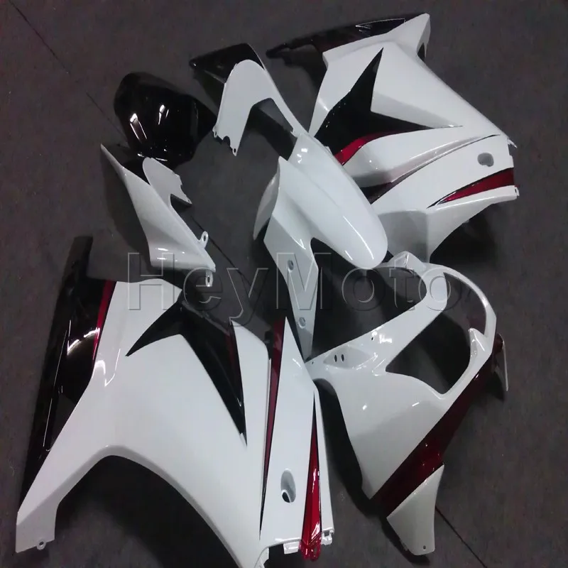 injection Fairings kit for ZX250R EX250 2008 2009 2010 2011 white EX 250 08 09 10 11 12 ABS Plastic Bodywork Set