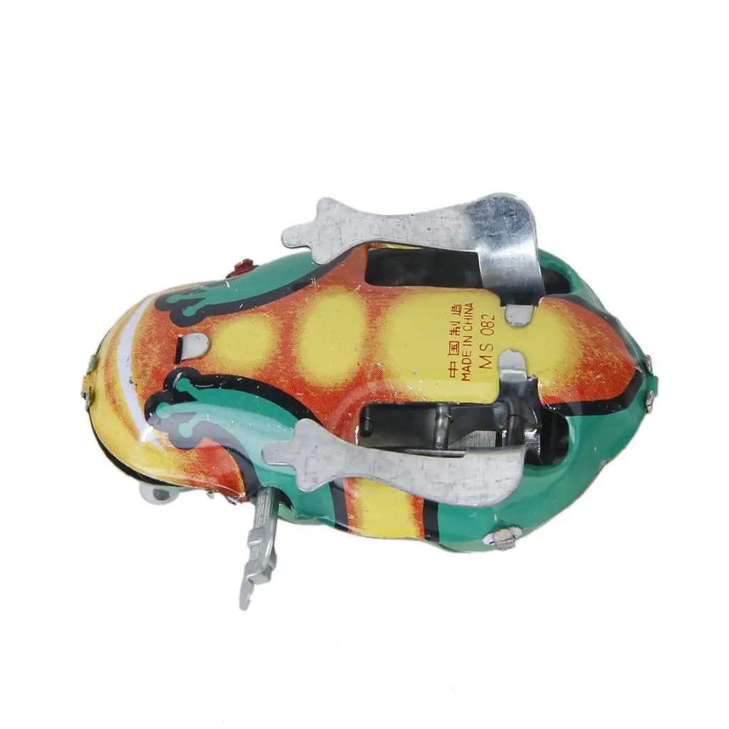 لعبة الضفدع المعدنية الكلاسيكية لعبة القفز القصدير Windup لمجموعة الأطفال #4