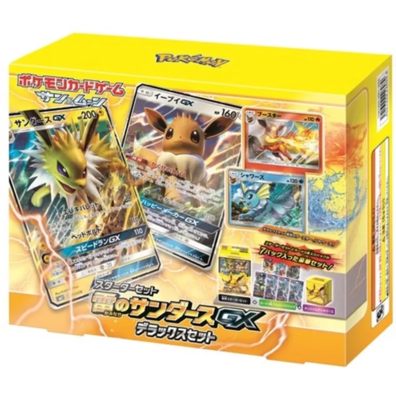 Japanese Version Genuine Original Pokemon Cards Eevee GX Deck Fire Water Thunder PTCG Gift Box Card Children Birthday Gifts