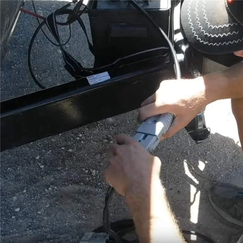 

【Элегантный дизайн】4 штекера для быстрого подключения батареи 175A, 600 В, быстрый разъем, вилка питания, подключение лебедки, серый для Maximum 1AWG