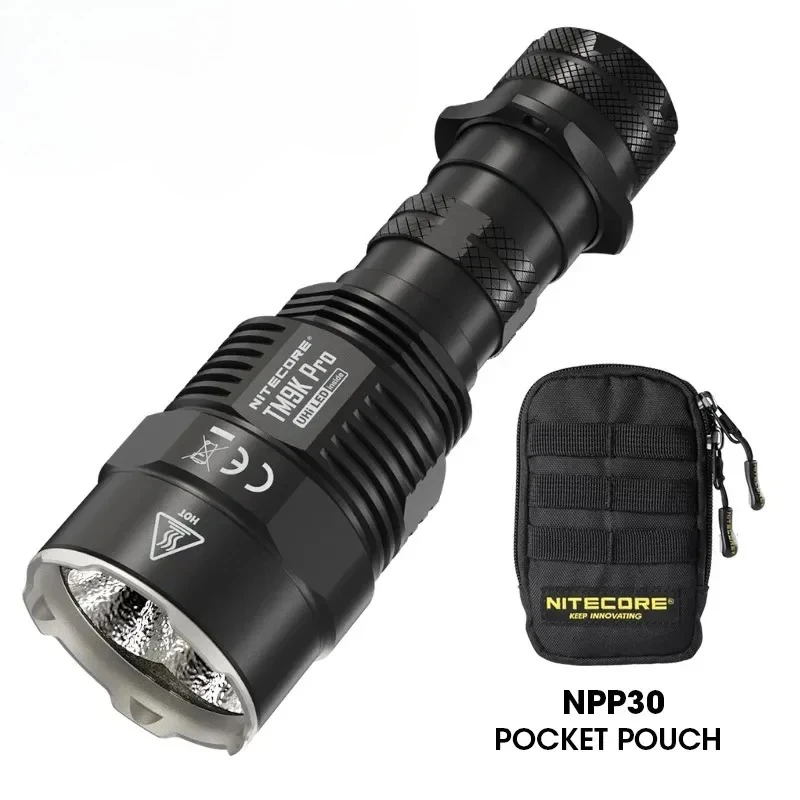 Nitecore TM9K Pro Power Rechargeable LED Hunting Flashlight UHi LED 9900LMS Spotlight+Floodlight Tactical Torch Light for Hiking