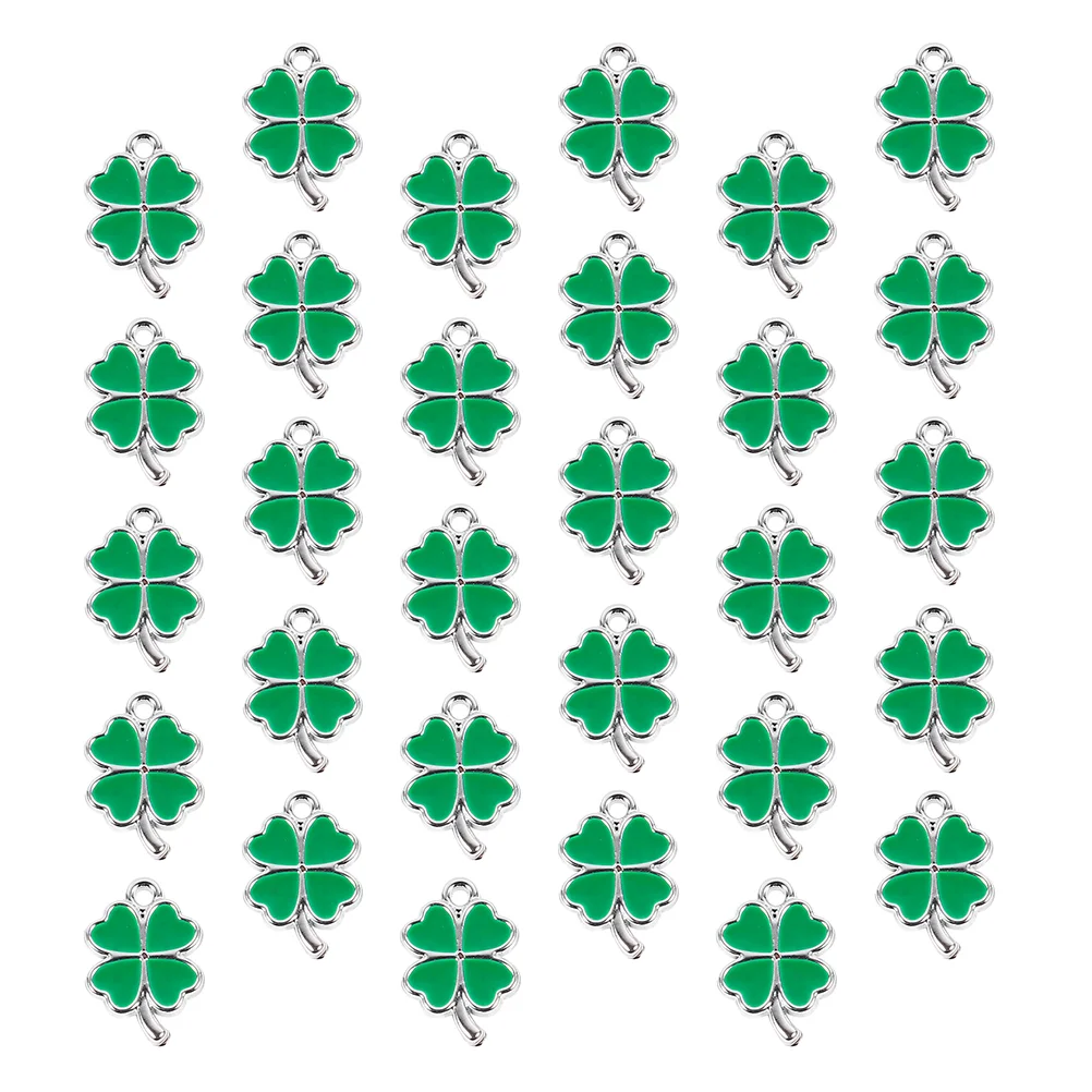 

30 Pcs of The Lid Accessories DIY Charm Pendant Jewelry St Patrick's Day Charms Craft Necklace